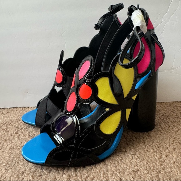 NWT Kat Maconie Multicolored Block Heel Shoes Size 5 - Picture 3 of 7